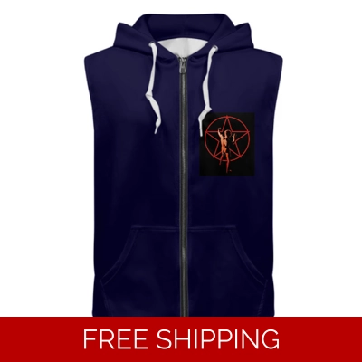 Custom Zipper Sleeveless Hoodie Starman 2